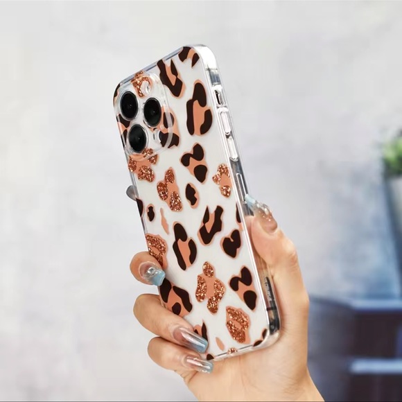 Leopard Print Clear Phone Case iPhone 13 Pro Max - Picture 2 of 3